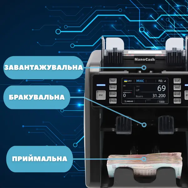 Бракувальна кишеня - безприривна робота - зручне сортування